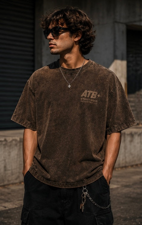Brown Vintage Oversized Tee