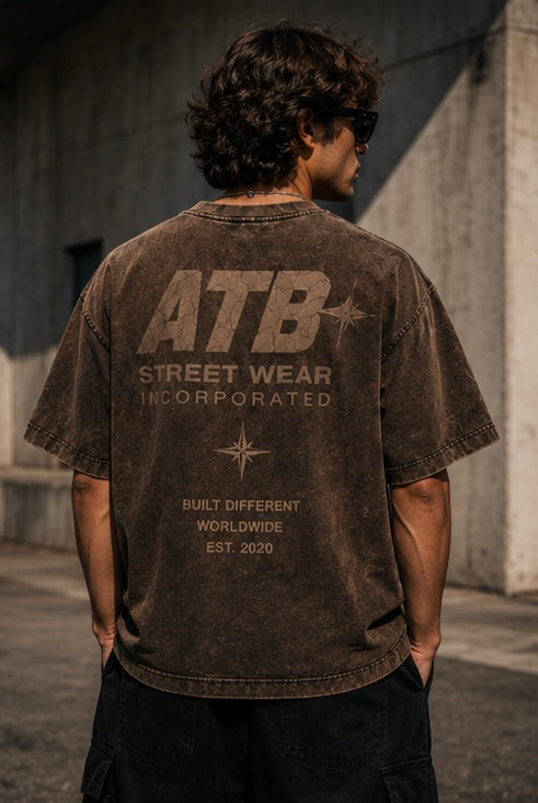 Brown Vintage Oversized Tee